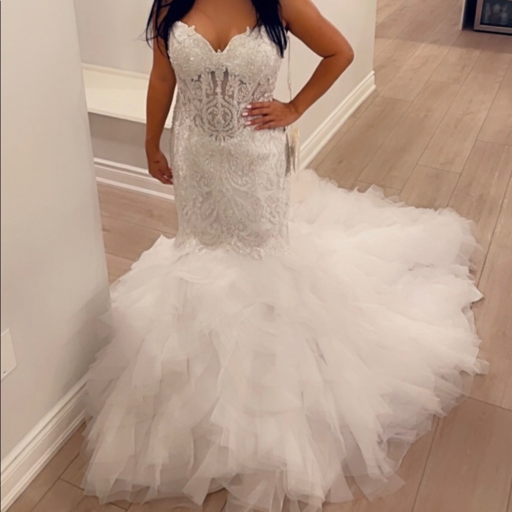 New MoriLee wedding dress with sweetheart neckline